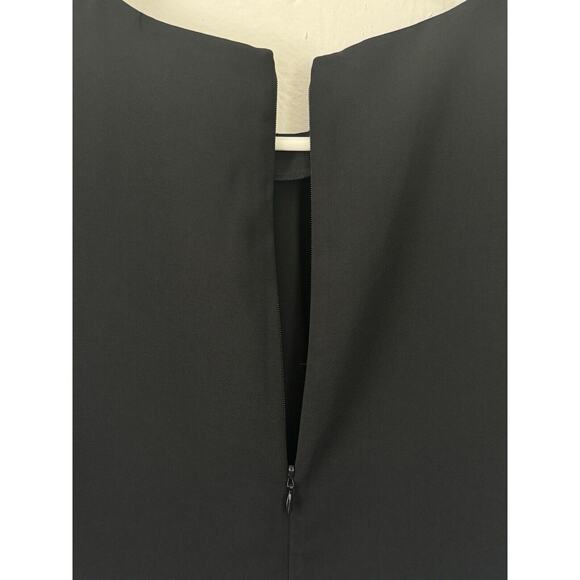 NEW Banana Republic Womens Size 6 Small Black Short Sleeve Pleated Office Blouse - Picture 10 of 11